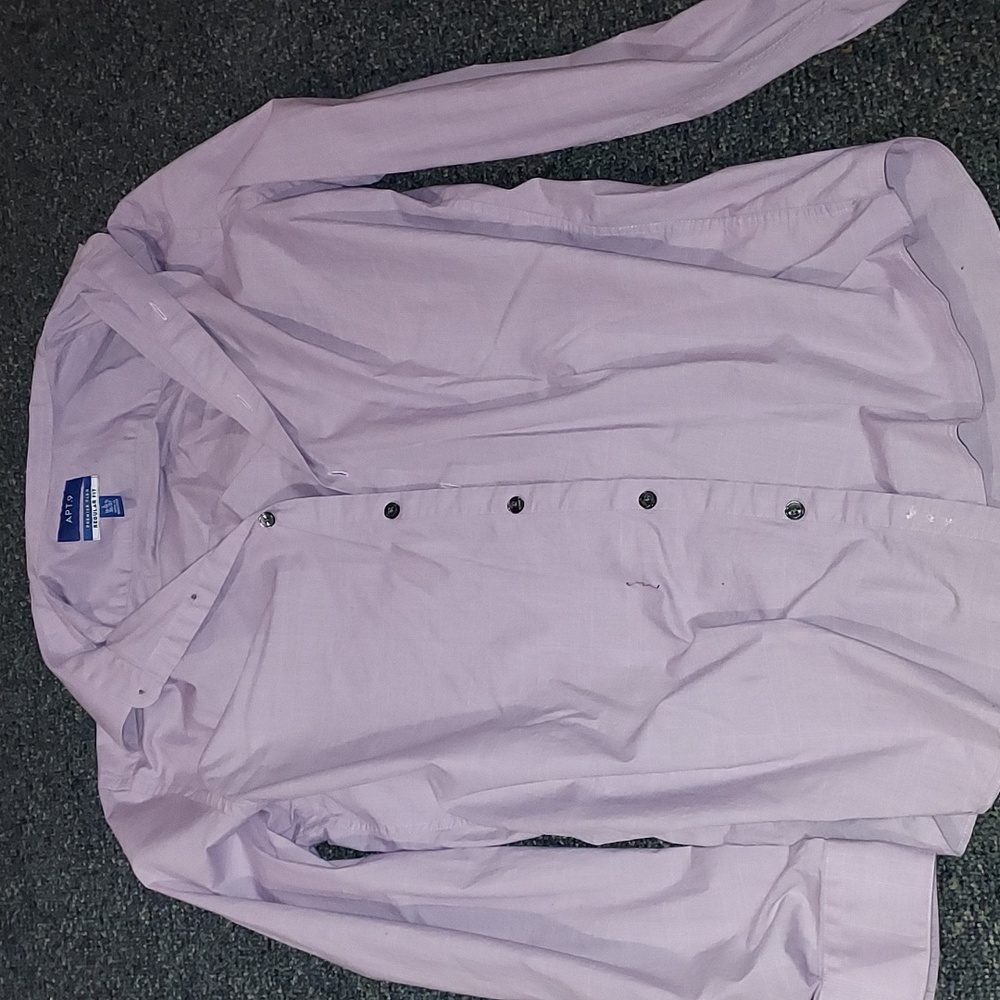 Apt 9 lavender button down . Lrg .